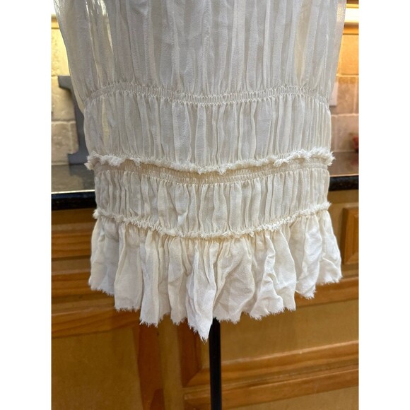 Theory Silk Tunic Moline Georgette Top Blouse Size S Like New - Picture 4 of 9